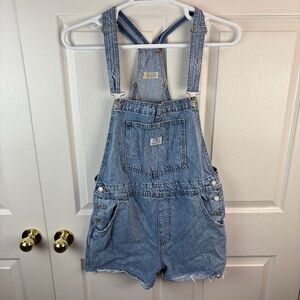 Levi's Premium Two Horse Denim Jean Shortalls Overalls